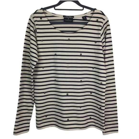 Maison Scotch Punk Radar Metal Studs Top Size 2(Size 6 US)‎ Pullover Long Sleeve - Picture 1 of 12